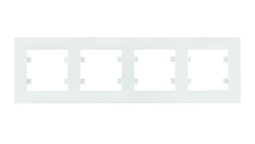 Ramka Poczwórna 4-krotna Biała Lumina Intense WL5740 HAGER POLO IP20 pozioma 4-poczwórna biały