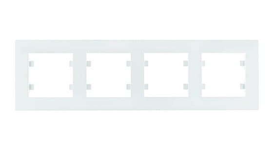 Ramka Poczwórna 4-krotna Biała Lumina Intense WL5740 HAGER POLO IP20 pozioma 4-poczwórna biały
