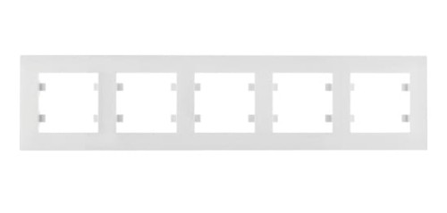 Ramka Pięciokrotna 5-krotna Biała Lumina Intense WL5750 HAGER POLO IP20 pozioma 5-pięciokrotna biały