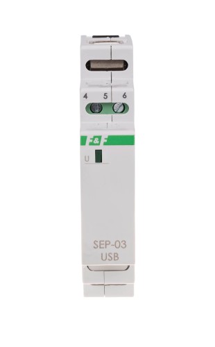 Separator / wzmacniacz linii USB, 1 moduł zasilanie 5V DC montaż na szynie DIN SEP-03USB F&F