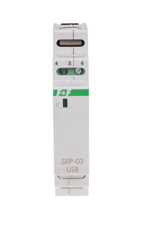 Separator / wzmacniacz linii USB, 1 moduł zasilanie 5V DC montaż na szynie DIN SEP-03USB F&F