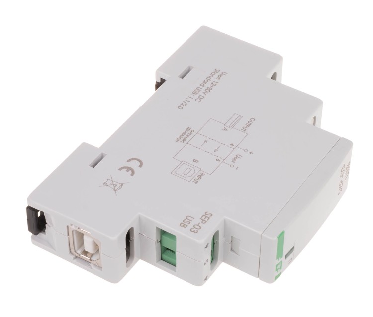 Separator / wzmacniacz linii USB, 1 moduł zasilanie 5V DC montaż na szynie DIN SEP-03USB F&F