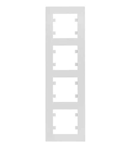 Ramka Poczwórna 4-krotna Biała Lumina Intense WL5640 HAGER POLO IP20 pionowa 4-poczwórna biały