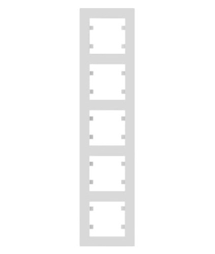 Ramka Pięciokrotna 5-krotna Biała Lumina Intense WL5650 HAGER POLO IP20 pionowa 5-pięciokrotna biały