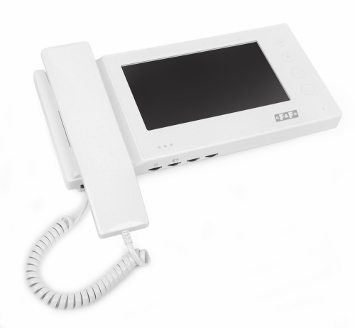 Monitor biały ze słuchawką i pamięć 100 zdarzeń MK-06WF F&F