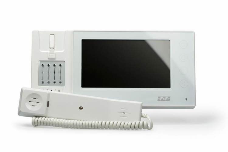 Monitor biały ze słuchawką i pamięć 100 zdarzeń MK-06WF F&F
