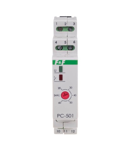 Przekaźnik czasowy 230V AC, 16A, styki: 1NO/NC, PC-501 F&F