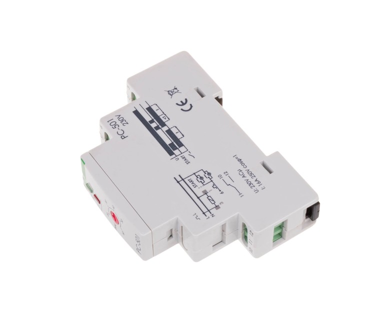 Przekaźnik czasowy 230V AC, 16A, styki: 1NO/NC, PC-501 F&F