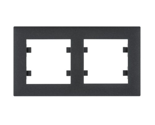 Ramka Podwójna 2-krotna Czarna Lumina Intense WL5723 HAGER POLO IP20 pozioma 2-podwójna czarny