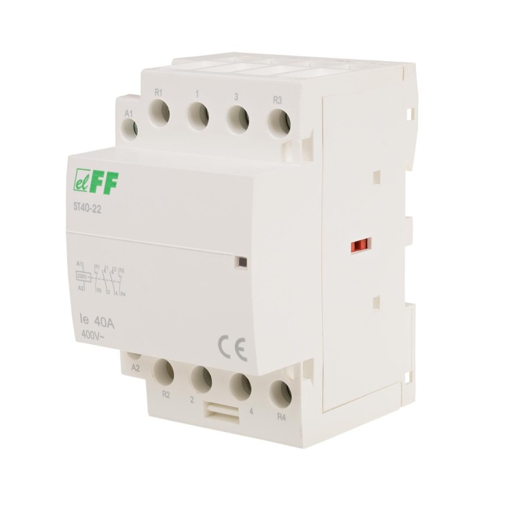Stycznik modułowy, montaż na szynie, styki 2NC+2NO, 40A ST40-22 F&F