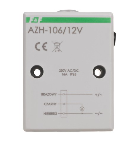 Automat zmierzchowy z wewnętrznym czujnikiem światłoczułym;12V AZH-106-12V F&F