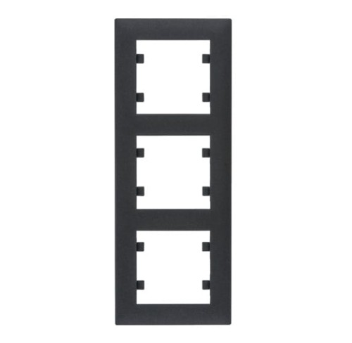 Ramka Potrójna 3-krotna Czarna Lumina Intense WL5633 HAGER POLO IP20 pionowa 3-potrójna czarny