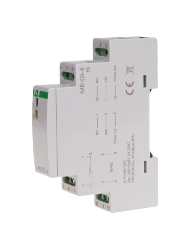 Moduł rozszerzeń wejść cyfrowych, z wyjściem MODBUS RTU, 1 moduł MAX-MR-DI-4HI F&F