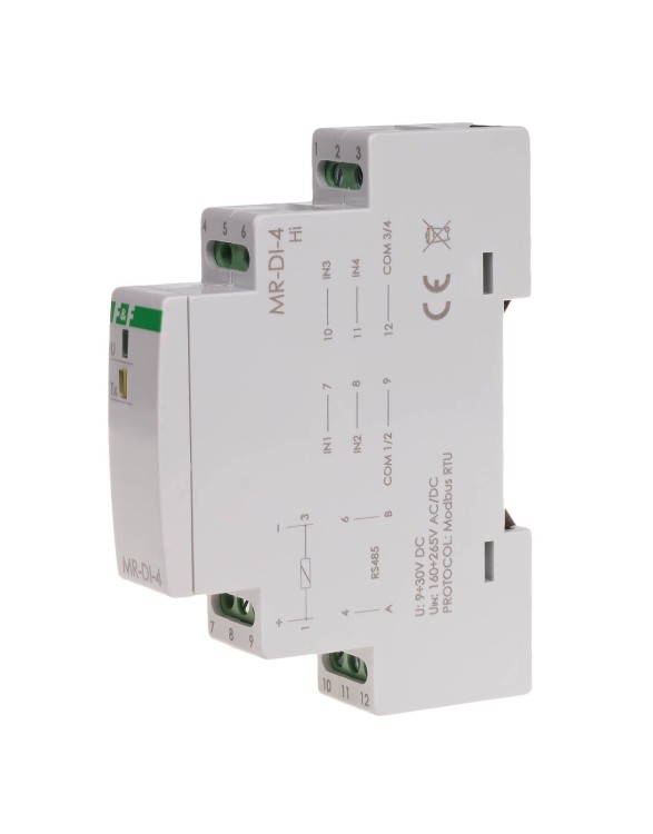 Moduł rozszerzeń wejść cyfrowych, z wyjściem MODBUS RTU, 1 moduł MAX-MR-DI-4HI F&F