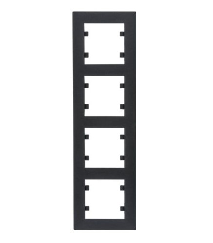 Ramka Poczwórna 4-krotna Czarna Lumina Intense WL5643 HAGER POLO IP20 pionowa 4-poczwórna czarny