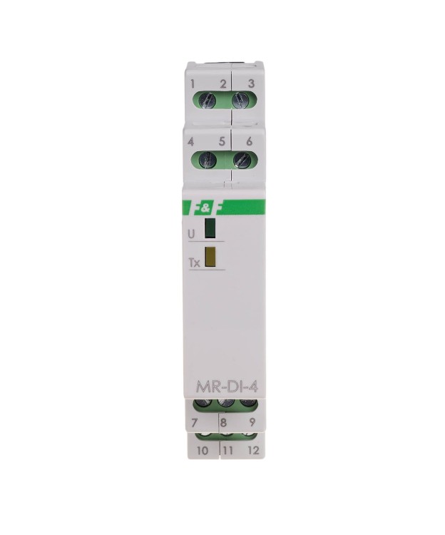 Moduł rozszerzeń wejść cyfrowych, z wyjściem MODBUS RTU, 1 moduł MAX-MR-DI-4HI F&F