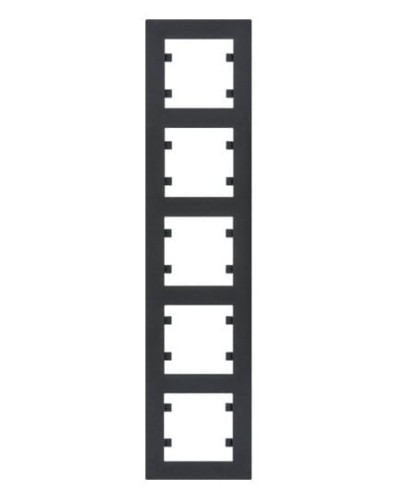 Ramka Pięciokrotna 5-krotna Czarna Lumina Intense WL5653 HAGER POLO IP20 pionowa 5-pięciokrotna czarny