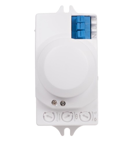 Mikrofalowy czujnik ruchu z funkcją czujnika obecności, do zabudowy, 24V DRM-01-24V F&F