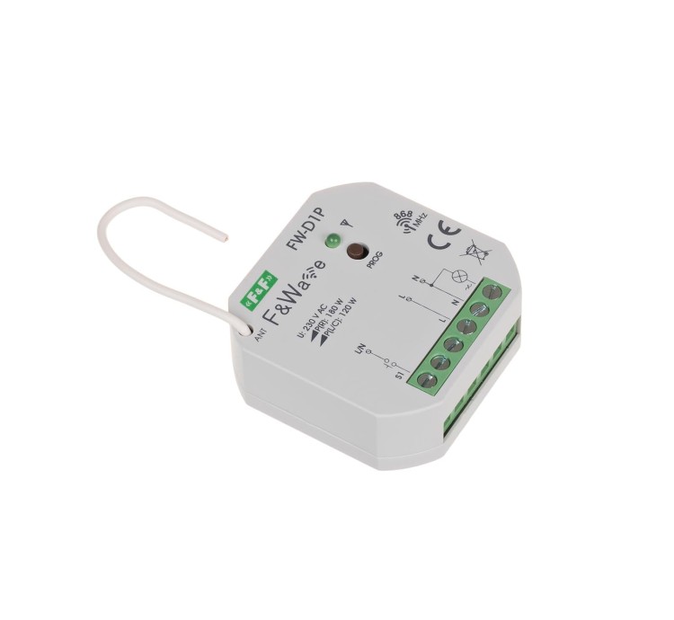 Radiowy ściemniacz uniwersalny 230V - montaż PDT 85÷265V AC/DC FW-D1P F&F