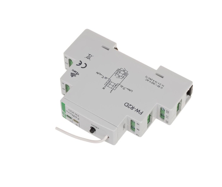 Radiowy podwójny przekaźnik bistabilny - montaż DIN85÷265V AC/DC FW-R2D F&F