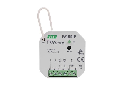 Radiowy sterownik rolet 230V- montaż PDT 85÷265V AC/DC FW-STR1P F&F