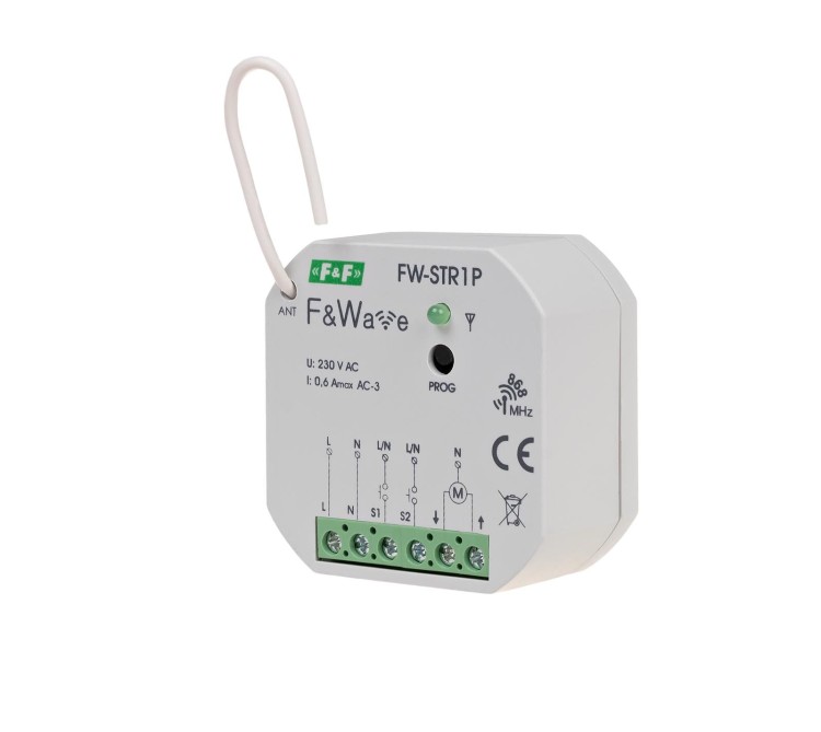 Radiowy sterownik rolet 230V- montaż PDT 85÷265V AC/DC FW-STR1P F&F
