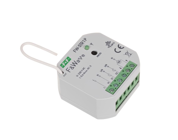 Radiowy sterownik rolet 230V- montaż PDT 85÷265V AC/DC FW-STR1P F&F