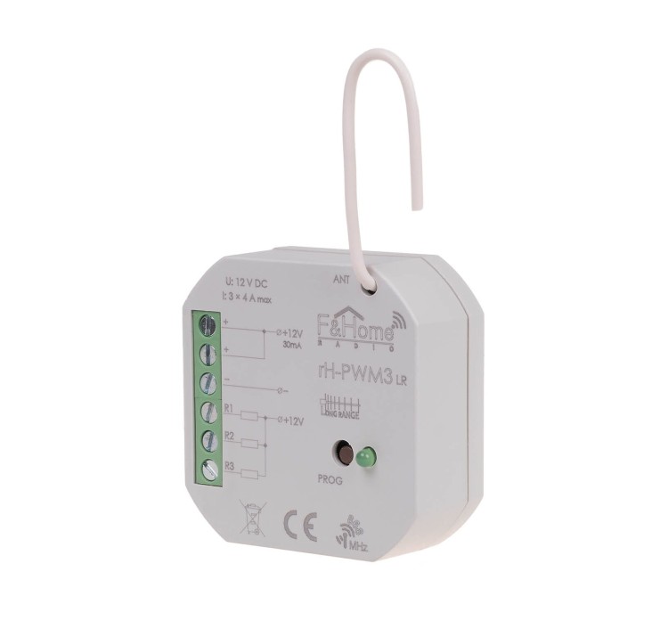 Sterownik PWM trzykanałowy niskiego napięcia - Long Range rH-PWM3-LR F&F