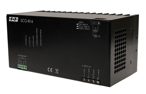 Ściemniacz do odbiorników  dużej mocy 3500W, zasilanie 230V AC 8÷230V AC/DC SCO-816 F&F