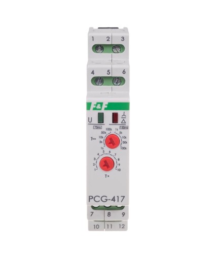 Przekaźnik czasowy PCG-417, styki: 2NO PCG-417DUO F&F