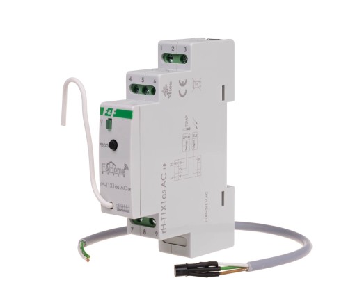 Moduł radiowy czujnika jasności/temperatury, montaż na szynie DIN rH-T1X1es-AC-LR F&F