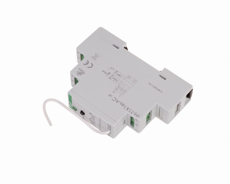Moduł radiowy czujnika jasności/temperatury, montaż na szynie DIN rH-T1X1es-AC-LR F&F