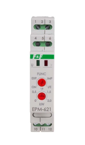 Elektroniczny przekaźnik mocy pobranej i oddanej do sieci, moc mierzona 0÷2kW EPM-621 F&F