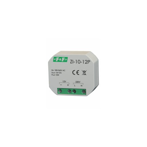 Zasilacz impulsowy do puszki, 12V, 10W ZI-10-12P F&F