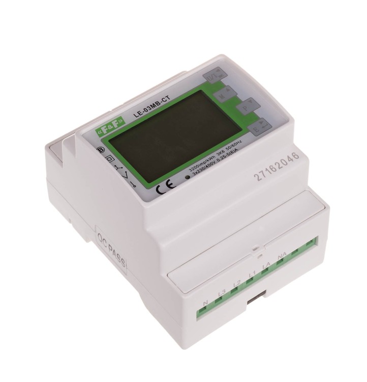 Trójfazowy dwukierunkowy licznik półpośredni, M-BUS,100(5)A; MID LE-03MB-CT F&F