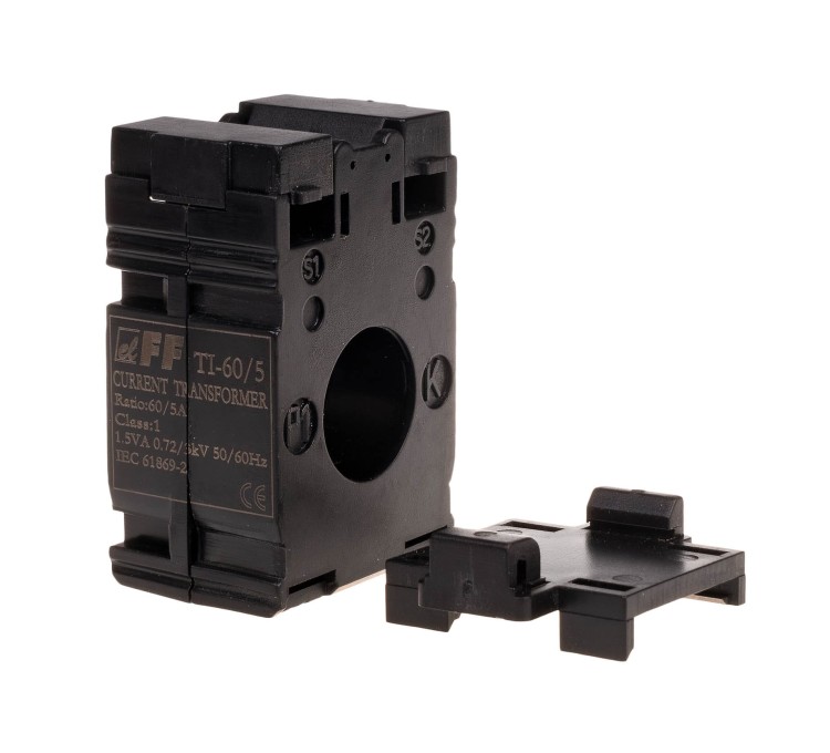 Przekładnik prądowy 60/5A Ø22, kl. 1 TI-60-5 F&F