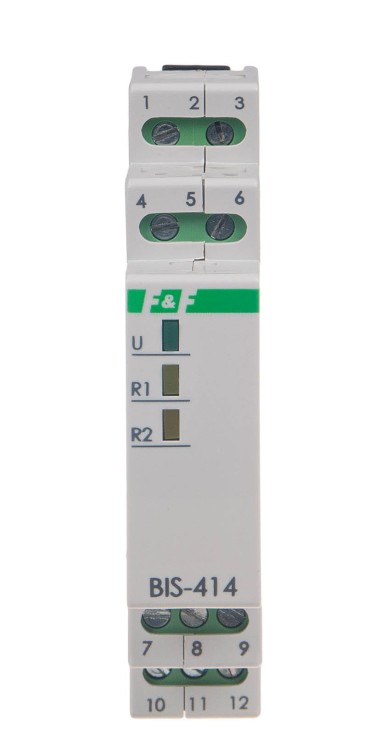 Przekaźnik bistabilny, sekwencyjny 9÷30 V AC/DC, na szynę DIN, z przekaźnikiem inrush 160A/20ms BIS-414-LED-24V F&F