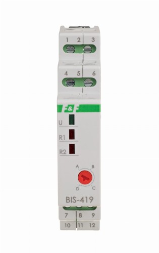 Przekaźnik bistabilny 9÷30 V AC/DC, 4 funkcyjny, DIN, dwa obwody sterowania BIS-419-24V F&F