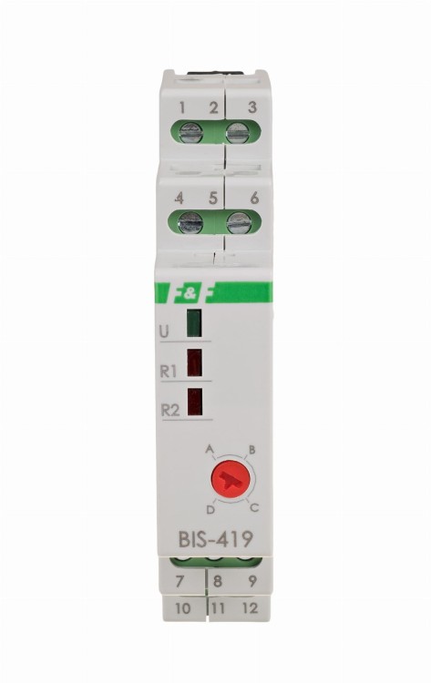 Przekaźnik bistabilny 9÷30 V AC/DC, 4 funkcyjny, DIN, dwa obwody sterowania BIS-419-24V F&F