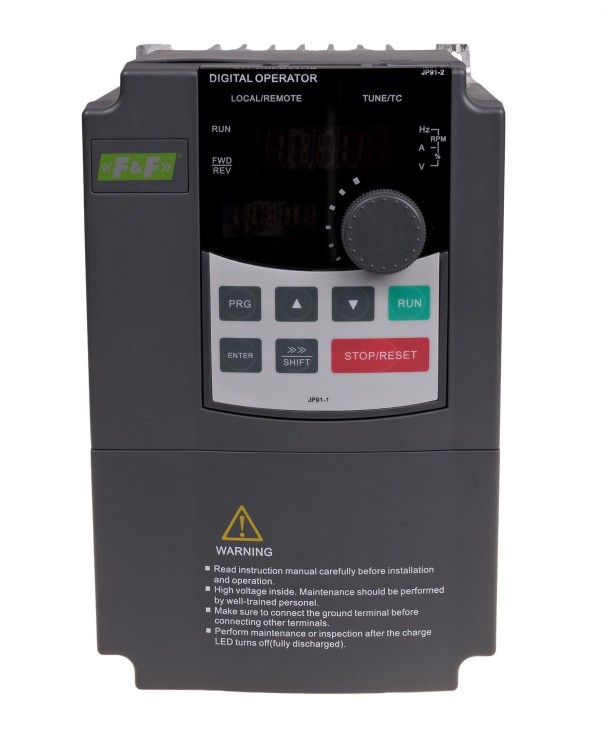 Falownik trójfazowy Uwe=3x400V AC, Iwe=7A, Uwy=3x400V AC, Iwy=5A, Pmax=2,2kW FA-3HX022 F&F