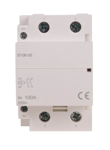 Stycznik 100A, 230V,  styki 2XNO ST100-20 F&F