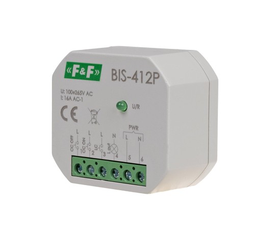 Przekaźnik bistabilny grupowy do montażu podtynkowego BIS-412P F&F