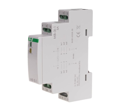 Przetwornik natężenia prądu z MODBUS RTU 15A  MAX-MB-3I-1-15A F&F