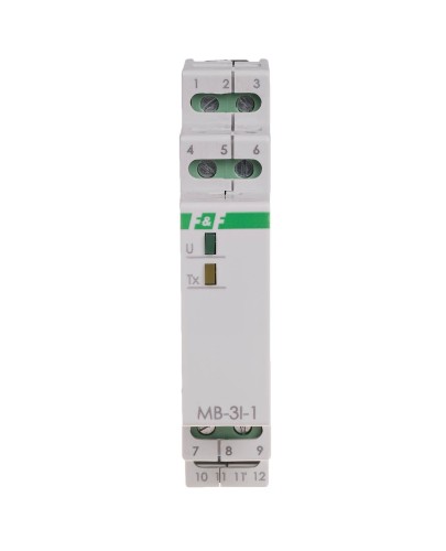 Przetwornik natężenia prądu z MODBUS RTU 15A  MAX-MB-3I-1-15A F&F