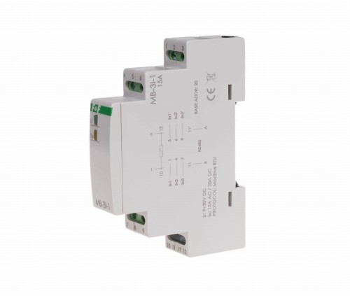 Przetwornik pomiaru natężenia prądu, trójfazowy, z wyjściem MODBUS RTU MAX-MB-3I-1-5A F&F