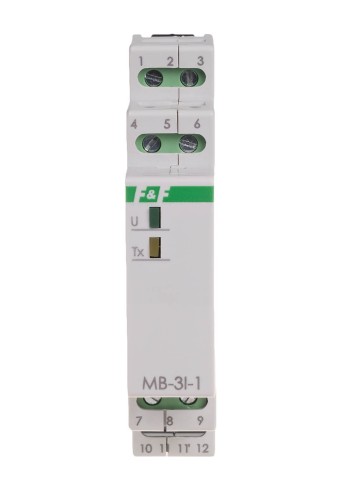 Przetwornik pomiaru natężenia prądu, trójfazowy, z wyjściem MODBUS RTU MAX-MB-3I-1-5A F&F