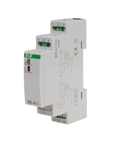 Przekaźnik bistabilny z pamięcią, montaż na szynie DIN, 230V BIS-411M F&F