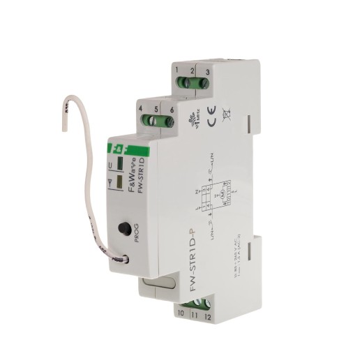 Radiowy sterownik rolet 230V- montaż DIN 85÷265V AC/DC, multifunkcyjny, na szynę DIN FW-STR1D-P F&F