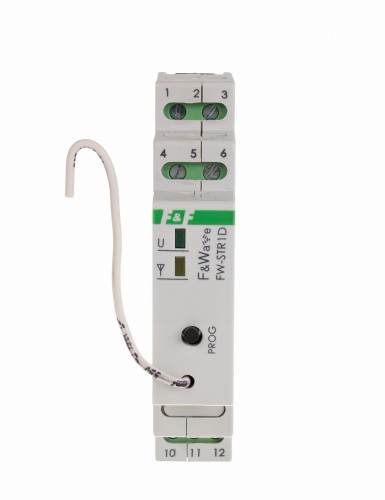 Radiowy sterownik rolet 230V- montaż DIN 85÷265V AC/DC, multifunkcyjny, na szynę DIN FW-STR1D-P F&F