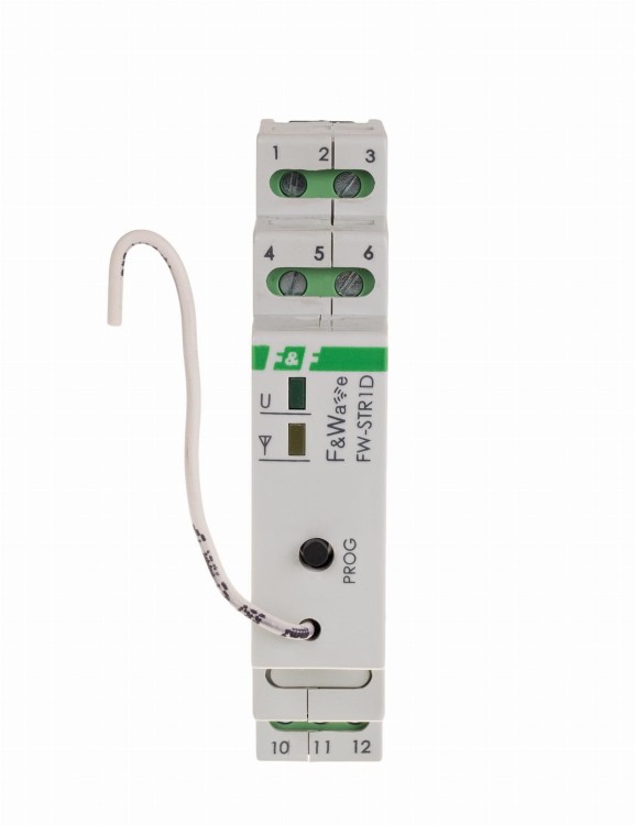 Radiowy sterownik rolet 230V- montaż DIN 85÷265V AC/DC, multifunkcyjny, na szynę DIN FW-STR1D-P F&F